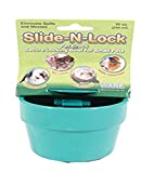 Ware Manufacturing Plastic Slide-N-Lock Crock Pet Bowl for Small Pets, 10 Ounce - Assorted Colors