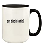 got discipleship? - 15oz Ceramic Colored Handle and Inside Coffee Mug Cup, Black