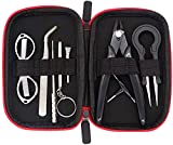 DIY Tool Kit Coil Jig Winding Set,Ceramics Tweezers,Coil Set,Wire Cutter,Folding Scissors, Coil Brush, Screwdrivers with A Carrying Case