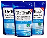 Dr Teal's Epsom Salt 3-pack (6lbs Total) Vapor Bath with Menthol, Camphor & Essential Oils