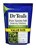 Dr Teal's Pure Epsom Salt Soaking Solution,Relax & Relief with Eucalyptus & Spearmint, 7 Lb Bag - Bath Soak Salts with Essential Oils - Value Size
