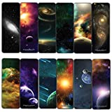 Creanoso Galaxy Bookmarks Series 2 (30-Pack) – Cool and Unique Space and Planets Bookmarker Cards – Premium Stocking Stuffers Gifts for Men, Women, Adults, Teens – Science Gifts