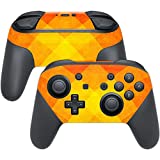 MightySkins Skin Compatible with Nintendo Switch Pro Controller - Orange Texture | Protective, Durable, and Unique Vinyl Decal wrap Cover | Easy to Apply, Remove, and Change Styles | Made in The USA