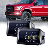 Z-OFFROAD DOT Approved LED Fog Lights for Ford F150 2015-2020, Waterproof Rectangular Bumper Driving Lamp Set Assembly Kit - Black