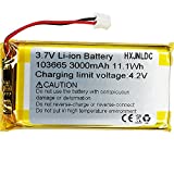 HXJNLDC DC 3.7V 3000mAh 103665 Rechargeable Lithium Polymer Replacement Battery for DIY 3.7-5V Electronic Product, Mobile Energy Storage Power Supply