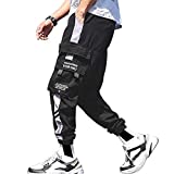 XYXIONGMAO Streetwear Hip Hop Pants Cargo Pants Joggers for Men Couple Women's Sports Casual Active Sweatpants (Black, M)