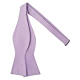Jacob Alexander Men's Self Tie Freestyle Solid Color Bowtie - Lavender