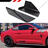 M Style Add-on Rocker Panel Side Skirt Body Winglet Splitters Compatible With Fits for 2015-2021 Ford Mustang GT Ecoboost S550
