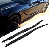 ECOTRIC Side Skirts Rocker Panels Pair Compatible With 14-Up Corvette C7 All Model ZR1 Style