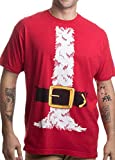 Santa Claus Costume | Jumbo Print Novelty Christmas Holiday Humor Unisex T-Shirt-Adult,M Red