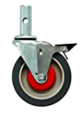 Magliner 131020B 5" x 1-1/4" Polyurethane Replacement Swivel Caster with Brake for Gemini Convertible Hand Trucks, 10" Length, 4" Height, 7" Width