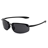 JULI Sports Sunglasses for Men Women Tr90 Rimless Frame for Running Fishing Baseball Driving MJ8001