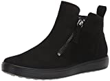 ECCO Women's Soft 7 Zip Bootie 2.0 Sneaker, Black/Black, 8-8.5