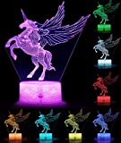 Unicorn Gifts Night Light for Girls - Unicorn Christmas Birthday Toys Gift for Age 3 4 5 6 7 8 9 10 Year Old Little Girls Kids Unicorn LED 3D Night Light Lamp for Girls Bedroom Stocking Stuffers Ideas