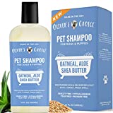 OLIVER'S CHOICE Dog Shampoo with Oatmeal and Aloe. Shea Butter for Smelly Dogs, Puppy Shampoo 14 oz