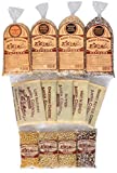 Amish Country Popcorn | Variety Sampler Pack | 4 - 4 oz Bags, 4 - 1 lb Bags and 5 Microwave Bags | Baby White, Medium White, Ladyfinger and Purple Popcorn Kernels and 5 Flavored Microwave Bags | Old Fashioned with Recipe Guide