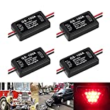 BlyilyB 12V-24V Flash Strobe Controller Flasher Module for 3rd LED Brake Lamp Tail Stop Lamp (Pack of 4)