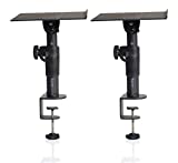 Gator Frameworks Desktop Clamp-On Studio Monitor and Speaker Stand - Set of 2 (GFWSPKSTMNDSKCMP)