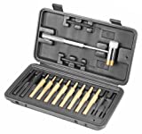 Wheeler Engineering Hammer and Punch Set with Brass, Steel, Plastic Punches, Brass/Polymer Hammer and Storage Case for Gunsmithing Maintenance