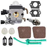 Butom FS 55 55R Carburetor for C1Q-S97 FS45 FS55 FS55R FS55RC FS46 FS55C HL45 KM55R FS38 String Trimmer Weed Eater w/Air Fuel Filter Line Kit