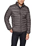 Amazon Essentials Men's Lightweight Water-Resistant Packable Puffer Jacket, Grey, Small