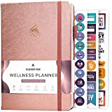 Clever Fox Wellness Planner - Weekly & Daily Health and Wellness Log, Food Journal & Meal Planner Diary for Calorie Counting, Notebook for Medical Condition Tracking, A5-Sized - Rose Gold