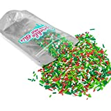 Mistletoe Magic Sprinkle Mix - 8 oz Resealable Stand Up Candy Bag - Christmas Themed Sprinkle Topping - Bulk Holiday Sprinkles for Baking and Desserts