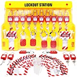 TRADESAFE XL Lockout Tagout Station with Loto Devices. 14 Pack Safety Lock Set, 6 Hasp, 40 Do Not Operate Tags. Lock Out Tag Out Kit Board. Lockout Safety Supply for OSHA Compliance