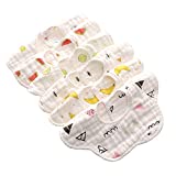 Muslin Bibs,MERLINAE Baby Bandana Drool Bibs 360 Bibs for Boys Girls Newborn Infant for Drooling and Teething,100% Organic Cotton and Super Absorbent Hypoallergenic Pullover Baby Bibs