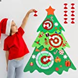 Aneco Christmas Tree Dart Board Spliceable Board Kit Christmas Sticky Balls for Christmas Toy Game, 1 Dart Board and 10 Christmas Balls