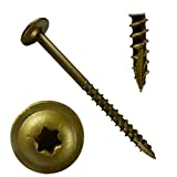 #10 x 2-1/2" Round Washer (Modified Truss) Head Screw Torx/Star Drive Head Wood Screw (5 POUNDS - 395 Approx. Screw Count) Multipurpose Wood Screws for Construction, Cabinets and Furniture