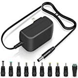 15V 2A 1.5A Switching Power Supply UL Listed 30W Universal Power Cord 10 Multi Jacks Adaptor Replacement Regulated 15.0V AC/DC Adapter 15V 2000mA 1500mA 1300mA Charger Transformer Plug