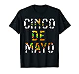 Cinco De Mayo Mexican Poncho, hat and sombrero number five 5 T-Shirt