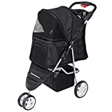 ZENY Pet Stroller for Dogs/Cats Foldable Travel Carrier Strolling Cart Waterproof Puppy Stroller 3 Wheels Jogger Carriages