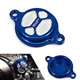 JFG RACING CNC Billet Aluminum Blue Oil Filter Covers Caps For Motorcycle YZ250F 2014-2021 YZ450F 2010-2021 YZ250FX 2015-2020 WR250F 2015-2020