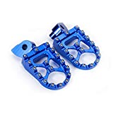 Hopider CNC Wide Foot Pegs MX for YZ85 2002-2019, YZ125 1997-2017, YZ250 1998-2019, YZ250F 2001-2019, YZ426F 2000-2002, YZ450F YZ125X YZ250X YZ250FX YZ450FX WR250F WR400F WR426F WR450F,Blue