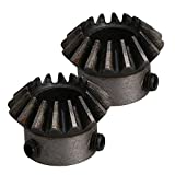 CNBTR Tapered Bevel Pinion Gear 12mm Hole Diameter 45# Steel 1.5 Module 16 Teeth Pack of 2