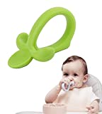 HOFISH Silicone Baby Training Spoons - 100% Silicone Teething Pre-Spoon - BPA Free Baby Essentials - Feeding Toddler Learining Utensils for Stage 6 Months+ Green