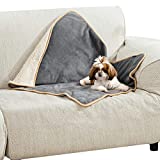 Bedsure Waterproof Dog Blankets for Small Dogs - Small Cat Blanket Washable for Couch Protection, Sherpa Fleece Puppy Blanket, Soft Plush Reversible Throw Furniture Protector, 25"X35", Grey
