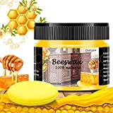 CARGEN Beeswax Furniture Polish, Wood Seasoning Beeswax for Furniture Wood Polish for Floor Tables Chairs Cabinets for Home Furniture to Protect and Care 1pcs Wood Wax and Sponge Christmas Gifts