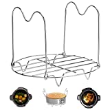 Steamer Rack Trivet with Handles Compatible with Instant Pot Accessories 6 Qt 8 Quart, Pressure Cooker Trivet Wire Steam Rack, Great for Lifting out Whatever Delicious Meats & Veggies You Cook