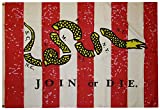 3x5 Sons of Liberty Don't Tread On Me Flag Join Or Die Red White 100D Woven Poly Nylon Flag 3'x5' Banner Grommets Heavy Duty (RUF)