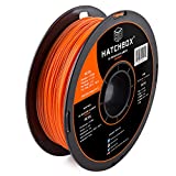 HATCHBOX PETG 3D Printer Filament, Dimensional Accuracy +/- 0.03 mm, 1 kg Spool, 1.75 mm, Orange