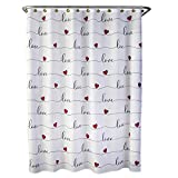 SKL Home by Saturday Knight Ltd. Valentine's Day Love Script Shower Curtain, Multicolored, 70x72