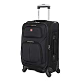 SwissGear Sion Softside Expandable Carry-On Spinner Luggage, 21 Inch (8 lbs)