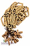 Dozen 12pcs Authentic Wooden Beads Jesus Rosaries Handmade Nazareth Holy Land