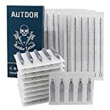 Tattoo Needles and Tips Kit - Autdor 50pcs Disposable Mixed Tattoo Needles + 50pcs Mixed Disposable Tattoo Tips, 5pcs of each 3RL 5RL 7RL 9RL 5RS 7RS 9RS 5M1 7M1 9M1 3RT 5RT 7RT 9RT 5FT 7FT 9FT