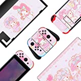 BelugaDesign Melody Switch Skin | Cute Pastel Sticker Wrap Vinyl Decal | Bunny Animal Anime Kawaii Japanese Cartoon Game l Compatible with Nintendo Switch (Switch Standard, Pink)