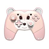 Mytrix Wireless Controller for Nintendo Switch/Switch Lite, Cute Pro Controller with Macro, Wake-Up, Headphone Jack, Turbo, Motion, Vibration, Ergonomic and Breathing Light