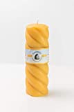 Spiral Twist Beeswax Candle - 100% Pure Beeswax, hand-poured, family-run and Made in Toronto, Canada - by Gammy's Beezwax Candles